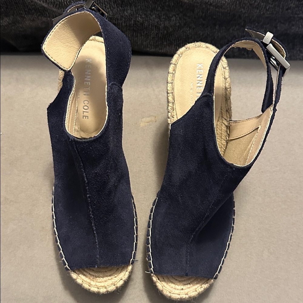 Kenneth Cole Dark Blue Espadrille Sandals